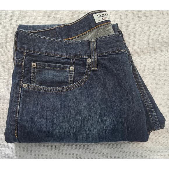 Levi's 514 Slim Straight Jeans Men's W38 L30 Dark Blue Wash 100% Cotton Denim - Picture 12 of 12